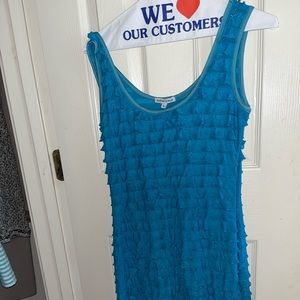 Blue ruffle dress